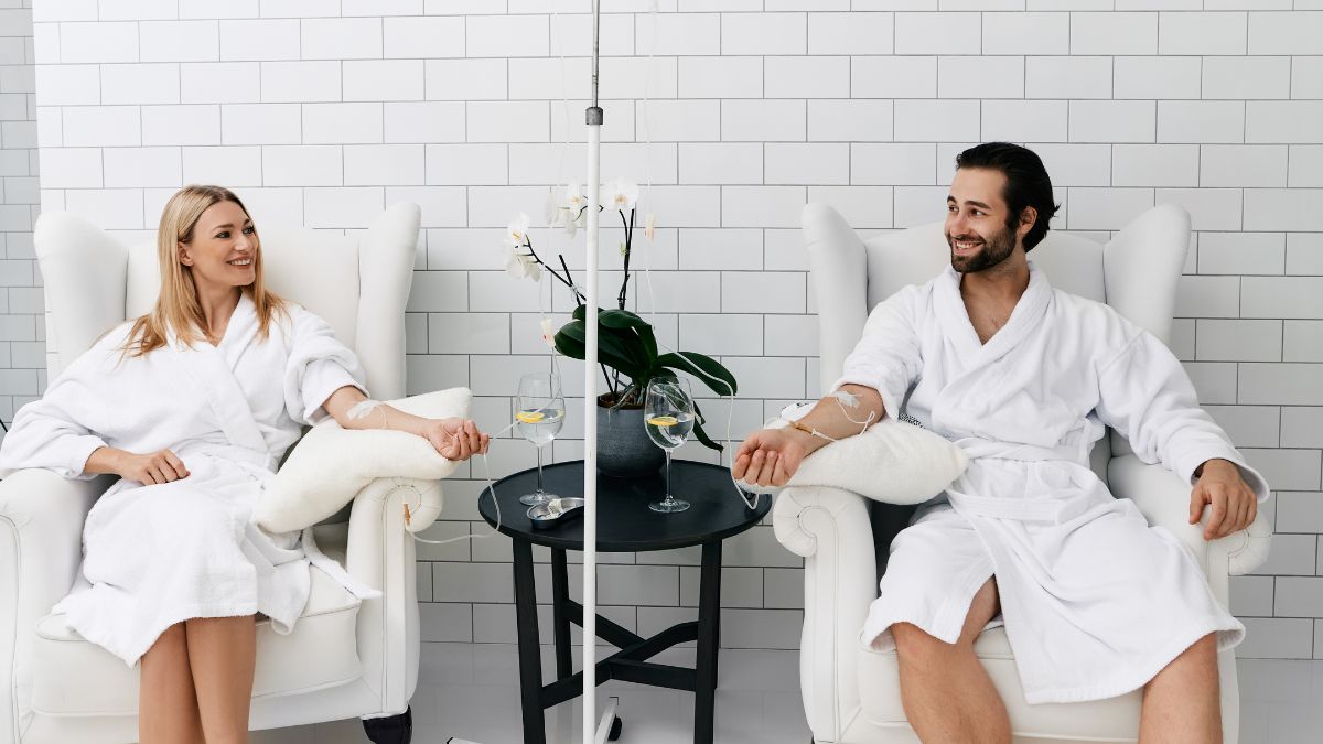 NAD + for burnout hangovers energy focus vitaminc C for glowing skin headaches IV + Peptides for Sexual Desire