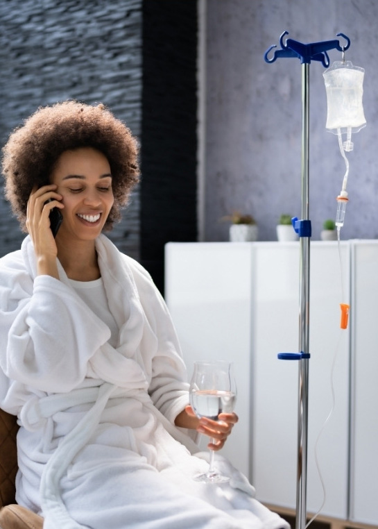 NAD + for burnout hangovers energy focus vitaminc C for glowing skin headaches IV + Peptides for Sexual Desire